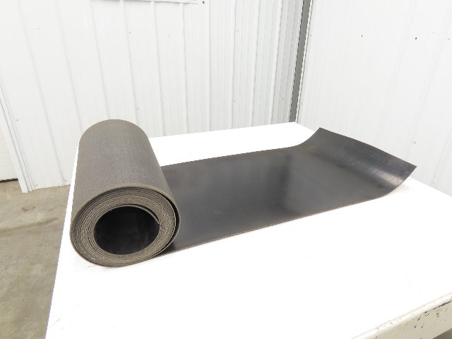 20"W x 25' Smooth Top PVC Conveyor Belt 1-Ply Black 25' Length 1/8"Thick