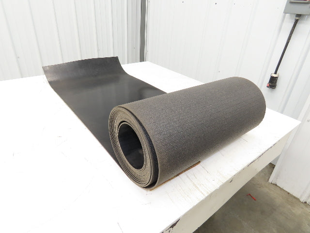 20"W x 25' Smooth Top PVC Conveyor Belt 1-Ply Black 25' Length 1/8"Thick