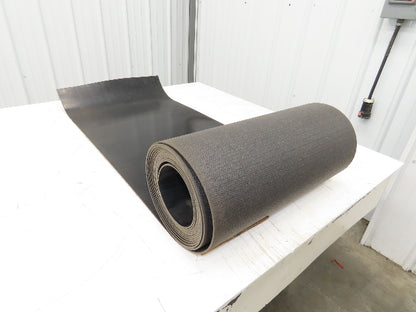 20"W x 25' Smooth Top PVC Conveyor Belt 1-Ply Black 25' Length 1/8"Thick