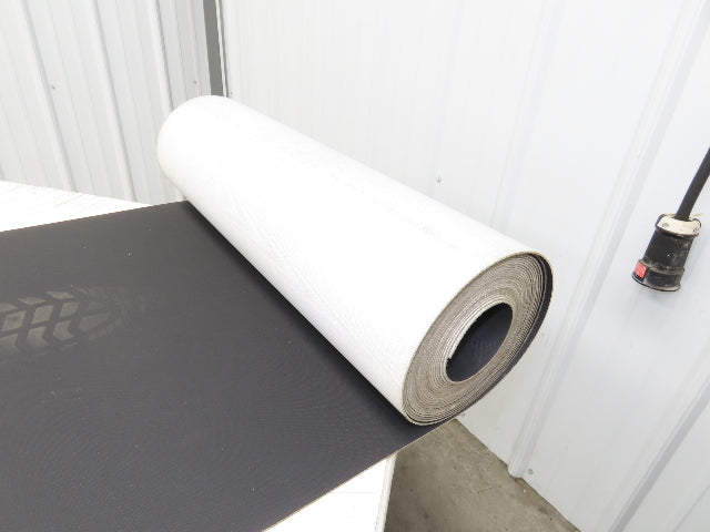 20.5"W x 30' Nylon Hard Top Conveyor Belt 2-Ply Black 30' Length 5/64"Thick