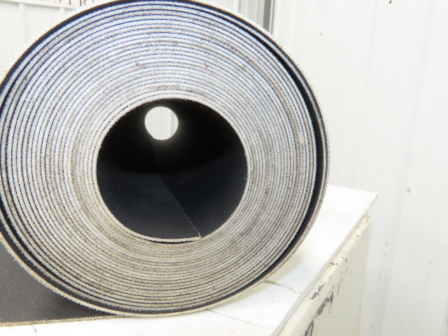 20.5"W x 30' Nylon Hard Top Conveyor Belt 2-Ply Black 30' Length 5/64"Thick