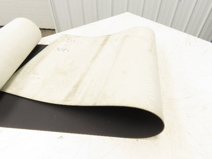 20.5"W x 30' Nylon Hard Top Conveyor Belt 2-Ply Black 30' Length 5/64"Thick
