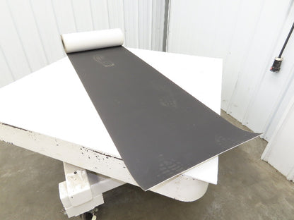 20.5"W x 30' Nylon Hard Top Conveyor Belt 2-Ply Black 30' Length 5/64"Thick
