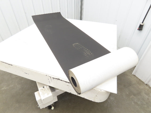 20.5"W x 30' Nylon Hard Top Conveyor Belt 2-Ply Black 30' Length 5/64"Thick