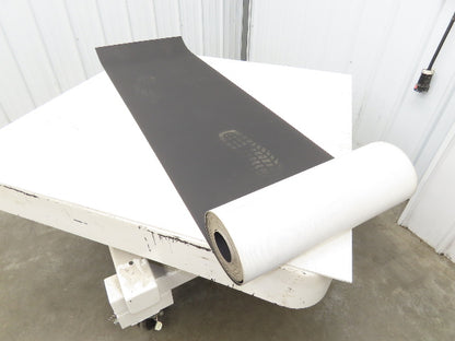 20.5"W x 30' Nylon Hard Top Conveyor Belt 2-Ply Black 30' Length 5/64"Thick
