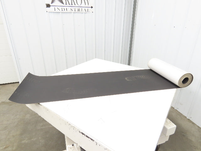 20.5"W x 30' Nylon Hard Top Conveyor Belt 2-Ply Black 30' Length 5/64"Thick