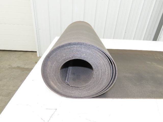 20"W x 30' Hard Top Fabric PVC Felt Conveyor Belt Black Reversible 3/32"Thick