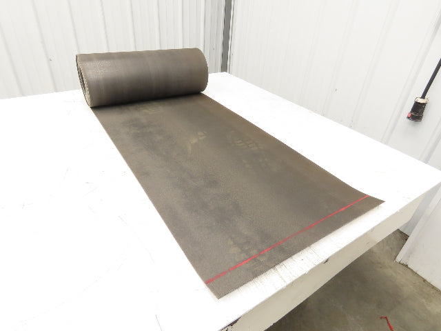20"W x 30' Hard Top Fabric PVC Felt Conveyor Belt Black Reversible 3/32"Thick