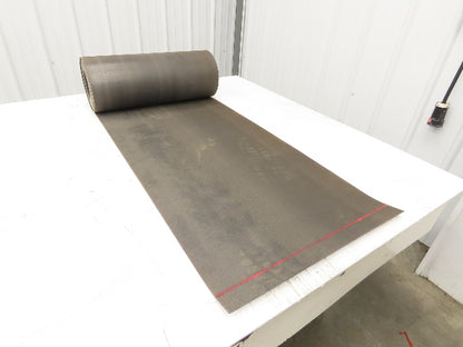 20"W x 30' Hard Top Fabric PVC Felt Conveyor Belt Black Reversible 3/32"Thick
