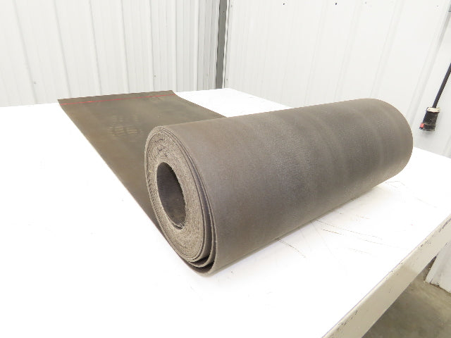 20"W x 30' Hard Top Fabric PVC Felt Conveyor Belt Black Reversible 3/32"Thick