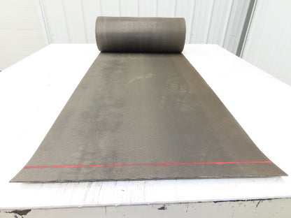 20"W x 30' Hard Top Fabric PVC Felt Conveyor Belt Black Reversible 3/32"Thick