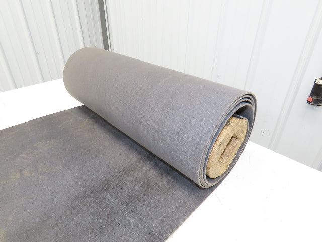20"W x 10' Gray Felt PVC Hard Top Conveyor Belt 1-Ply Reversible 3/32"Thick