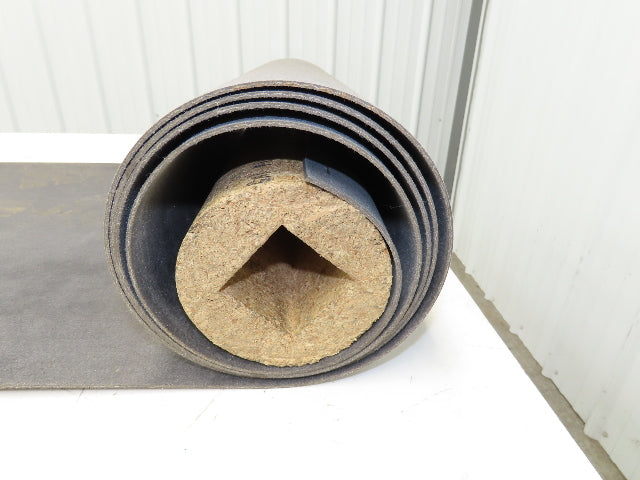 20"W x 10' Gray Felt PVC Hard Top Conveyor Belt 1-Ply Reversible 3/32"Thick