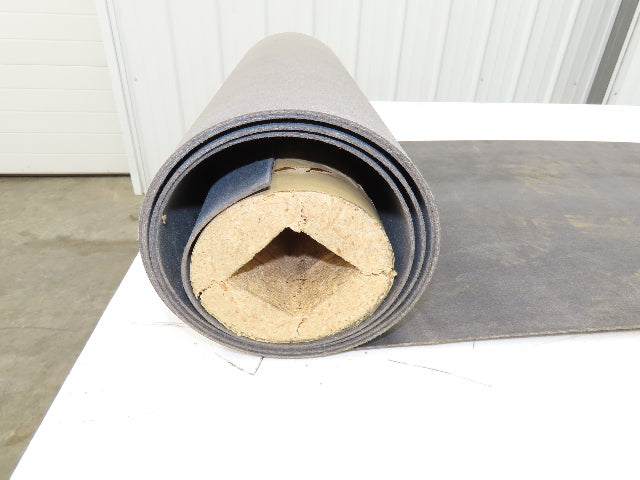 20"W x 10' Gray Felt PVC Hard Top Conveyor Belt 1-Ply Reversible 3/32"Thick