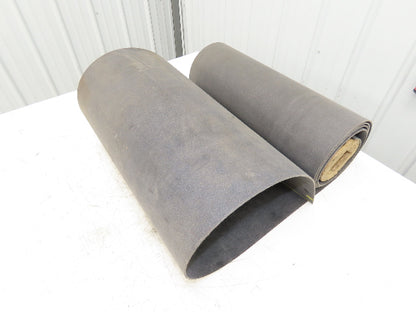 20"W x 10' Gray Felt PVC Hard Top Conveyor Belt 1-Ply Reversible 3/32"Thick