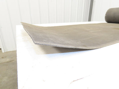 19"W x 20' Hard Top Gray Fabric Conveyor Belt 1-Ply Reversible 1/8"Thick
