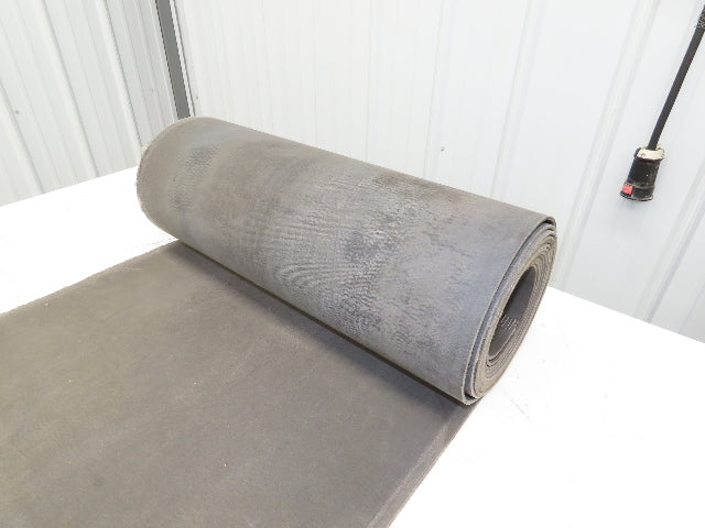 19"W x 20' Hard Top Gray Fabric Conveyor Belt 1-Ply Reversible 1/8"Thick