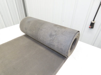 19"W x 20' Hard Top Gray Fabric Conveyor Belt 1-Ply Reversible 1/8"Thick
