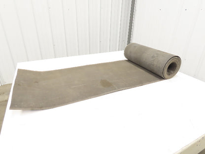 19"W x 20' Hard Top Gray Fabric Conveyor Belt 1-Ply Reversible 1/8"Thick