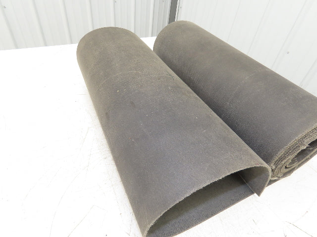 20"W x 20' Hard Top Fabric Nylon Conveyor Belt 1-Ply Black Reversible 7/64"Thick
