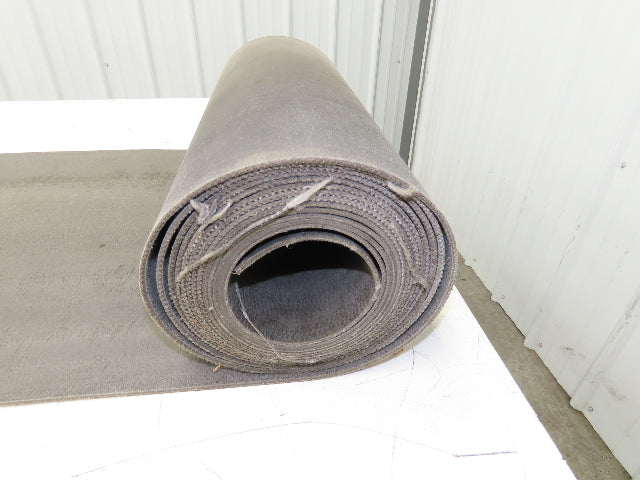 20"W x 20' Hard Top Fabric Nylon Conveyor Belt 1-Ply Black Reversible 7/64"Thick