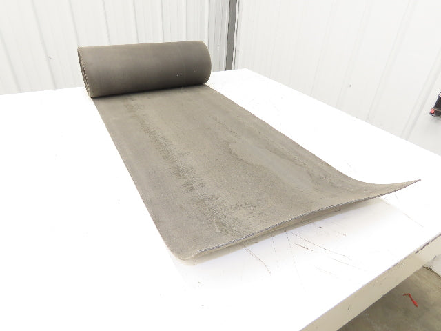 20"W x 20' Hard Top Fabric Nylon Conveyor Belt 1-Ply Black Reversible 7/64"Thick