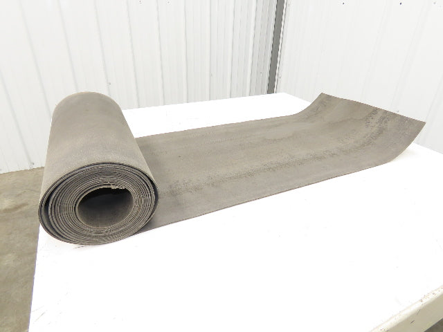 20"W x 20' Hard Top Fabric Nylon Conveyor Belt 1-Ply Black Reversible 7/64"Thick