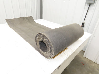 20"W x 20' Hard Top Fabric Nylon Conveyor Belt 1-Ply Black Reversible 7/64"Thick