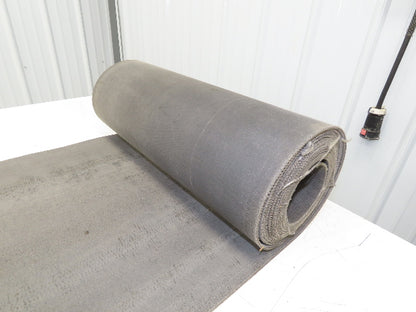 20"W x 20' Hard Top Fabric Nylon Conveyor Belt 1-Ply Black Reversible 7/64"Thick