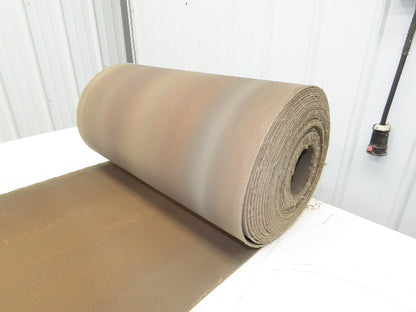 20"W x 50' Soft Top Tan Rubber Conveyor Belt Nylon Back 1/8"Thick