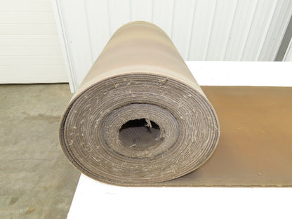 20"W x 50' Soft Top Tan Rubber Conveyor Belt Nylon Back 1/8"Thick