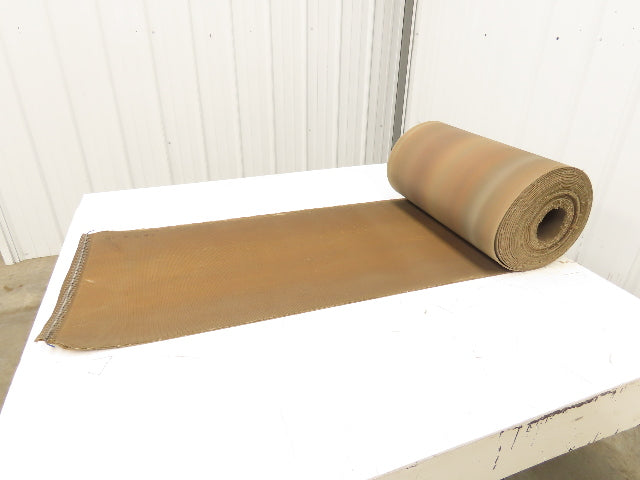 20"W x 50' Soft Top Tan Rubber Conveyor Belt Nylon Back 1/8"Thick