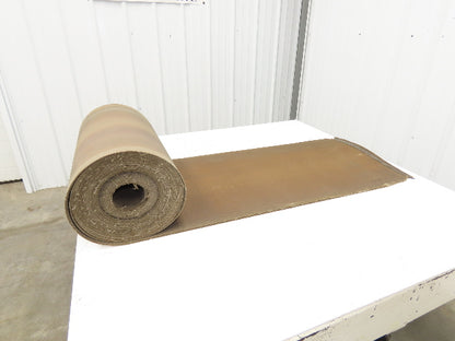 20"W x 50' Soft Top Tan Rubber Conveyor Belt Nylon Back 1/8"Thick