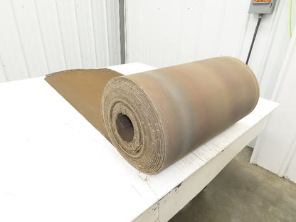 20"W x 50' Soft Top Tan Rubber Conveyor Belt Nylon Back 1/8"Thick