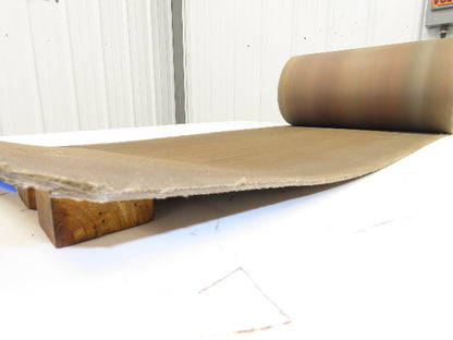 20"W x 50' Soft Top Tan Rubber Conveyor Belt Nylon Back 1/8"Thick