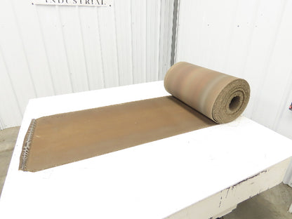 20"W x 50' Soft Top Tan Rubber Conveyor Belt Nylon Back 1/8"Thick