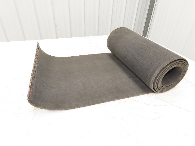 16"W x 21' 10" Soft Top Polyester Nylon Conveyor Belt Tan 1/8"Thick Laced