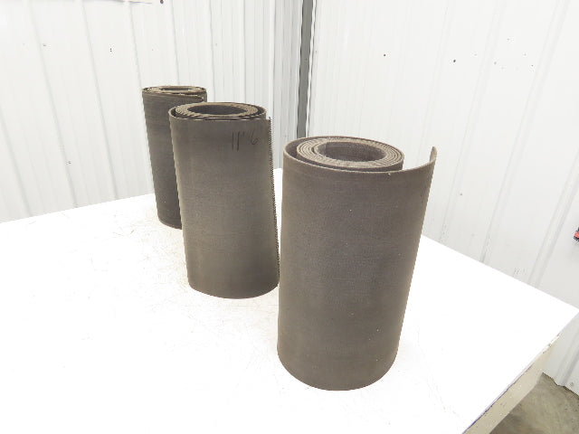 16"W x 21' 10" Soft Top Polyester Nylon Conveyor Belt Tan 1/8"Thick Laced