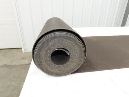 16"W x 21' 10" Soft Top Polyester Nylon Conveyor Belt Tan 1/8"Thick Laced