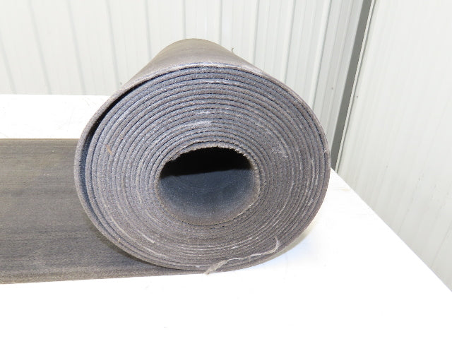 16"W x 25' Heat Resistant Fabric Conveyor Belt 1-Ply Gray Reversible 1/8"Thick