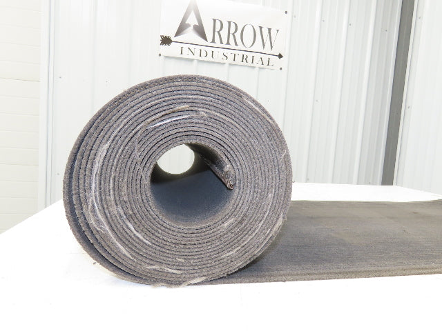 16"W x 25' Heat Resistant Fabric Conveyor Belt 1-Ply Gray Reversible 1/8"Thick