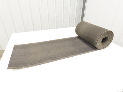 16"W x 25' Heat Resistant Fabric Conveyor Belt 1-Ply Gray Reversible 1/8"Thick