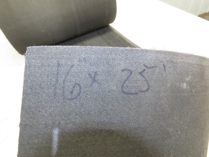 16"W x 25' Heat Resistant Fabric Conveyor Belt 1-Ply Gray Reversible 1/8"Thick