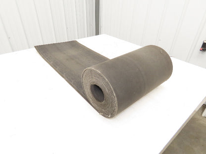 16"W x 25' Heat Resistant Fabric Conveyor Belt 1-Ply Gray Reversible 1/8"Thick