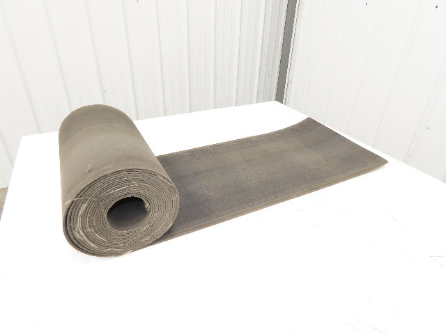 16"W x 25' Heat Resistant Fabric Conveyor Belt 1-Ply Gray Reversible 1/8"Thick