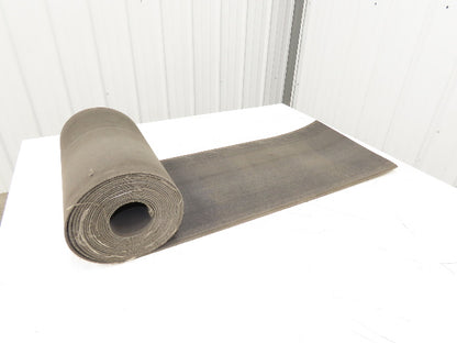 16"W x 25' Heat Resistant Fabric Conveyor Belt 1-Ply Gray Reversible 1/8"Thick