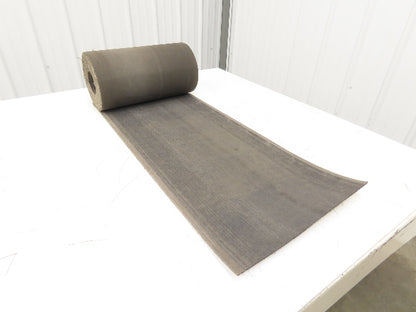 16"W x 25' Heat Resistant Fabric Conveyor Belt 1-Ply Gray Reversible 1/8"Thick