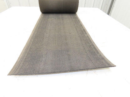 16"W x 25' Heat Resistant Fabric Conveyor Belt 1-Ply Gray Reversible 1/8"Thick