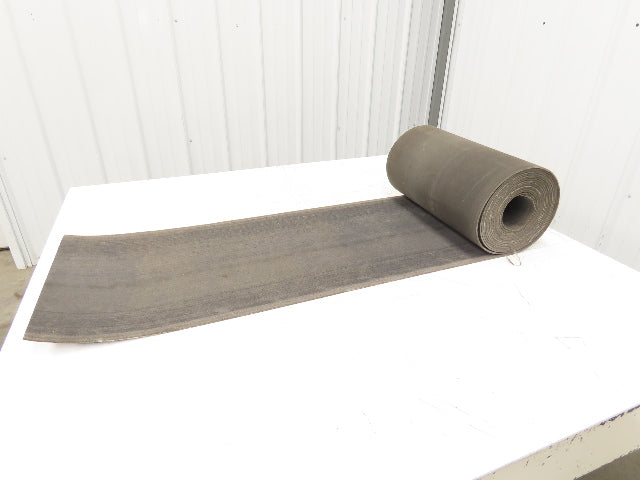 16"W x 25' Heat Resistant Fabric Conveyor Belt 1-Ply Gray Reversible 1/8"Thick
