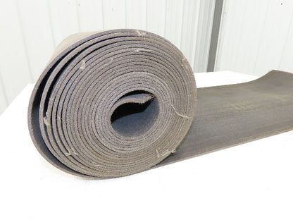 16"W x 31' Heat Resistant Fabric Conveyor Belt 1-Ply Gray Reversible 1/8"Thick